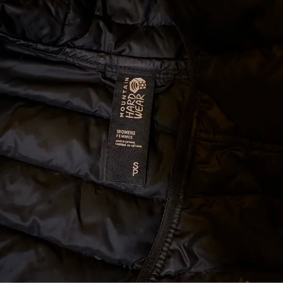 NO ZIP Mountain Hardware S Women’s Black Down Winter Puffer Jacket - Picture 9 of 10